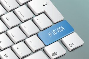 Keyboard with H-1B Visa tab highlighted in blue