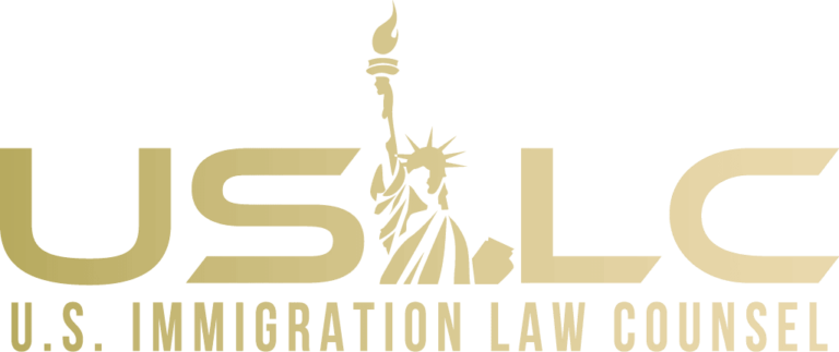 White Background With Gold Text Logo of U.S. Immigration Law Counsel | EB3 Visa Support and Lawyer