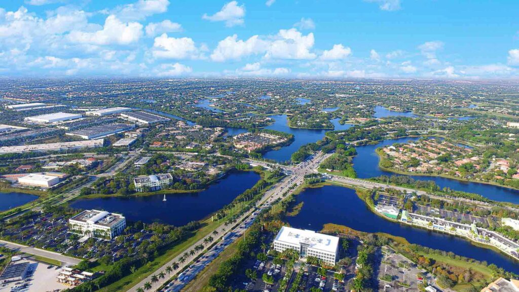 Aerial View of Weston Florida | Asylum Application Expert Support | U.S. Immigration Law Counsel